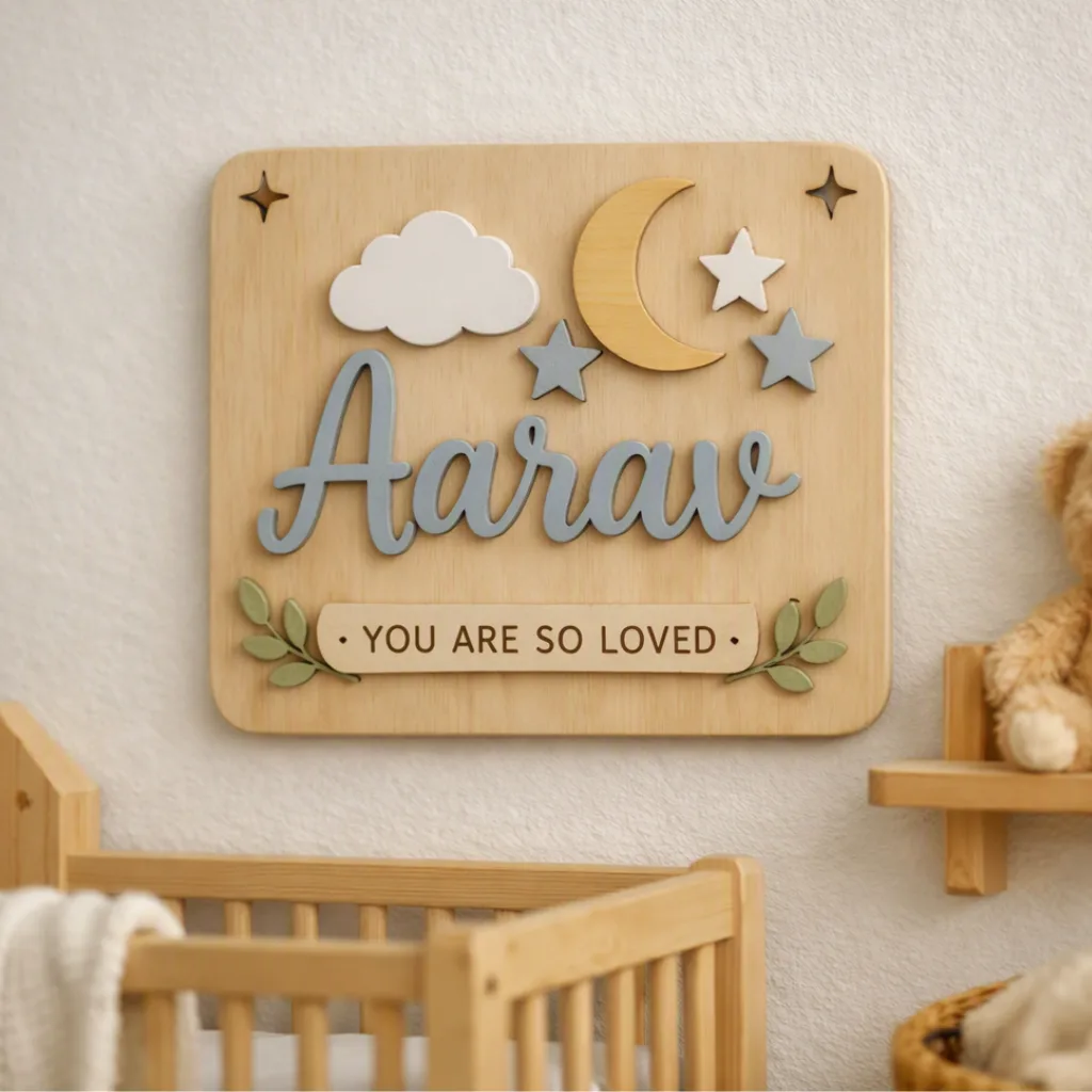 Personalised Baby Name Board