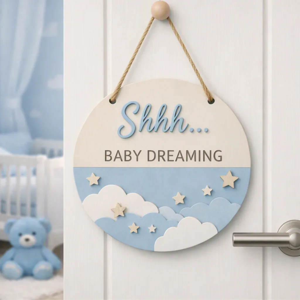 Baby Room Door Sign: Baby Dreaming, photo 2